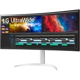 LG 38BQ85C-W écran plat de PC 95,2 cm (37.5") 3840 x 1600 pixels Quad HD+ Blanc Moniteur UltraWide gaming incurvé  Noir/Blanc, 95,2 cm (37.5"), 3840 x 1600 pixels, Quad HD+, 5 ms, Blanc