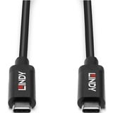 Lindy Câble USB 3.2 10Gbit/s type C/C Actif, 5m Noir, 5m, 5 m, USB C, USB C, USB 3.2 Gen 2 (3.1 Gen 2), 10 Gbit/s, Noir