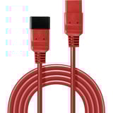 Lindy Rallonge secteur C20 vers C19, rouge, 2m, Câble d'extension Rouge, rouge, 2m, 2 m, Coupleur C19, Coupleur C20, 250 V, 16 A