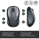Logitech M235, Souris Noir/gris, Récepteur nano
