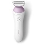 Philips 6000 series Lady Shaver Series 6000 BRL136/00 Rasoir sans fil, utilisable sur peau sèche ou humide Blanc, utilisable sur peau sèche ou humide, Rasoir à grille, 1 tête(s), Rose, Blanc, Nickel, Ergonomique, Batterie