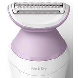 Philips 6000 series Lady Shaver Series 6000 BRL136/00 Rasoir sans fil, utilisable sur peau sèche ou humide Blanc, utilisable sur peau sèche ou humide, Rasoir à grille, 1 tête(s), Rose, Blanc, Nickel, Ergonomique, Batterie