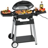Rommelsbacher  grill électrique  4100/S, avec chariot de grillade barbecue électrique Noir