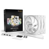 be quiet! Light Wings White 140 mm PWM Triple Pack, Ventilateur de boîtier Blanc, 3 pièces, avec hub ARGB