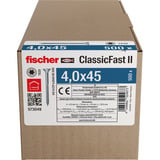 fischer Vis pour panneaux agglomérés ClassicFast II 4,0x45 tête fraisée TX 