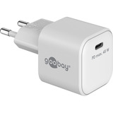 goobay Chargeur rapide Nano USB-C PD GaN 45 W Blanc, 1x USB-C