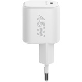 goobay Chargeur rapide Nano USB-C PD GaN 45 W Blanc, 1x USB-C