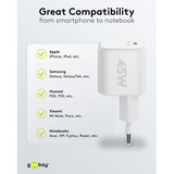 goobay Chargeur rapide Nano USB-C PD GaN 45 W Blanc, 1x USB-C
