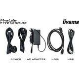 iiyama ProLite T1721MSC-B3 17" Moniteur tactile Noir (Mat), 1x HDMI, 1x VGA