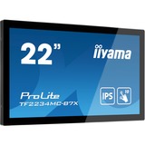 iiyama ProLite TF2234MC-B7X, Affichage public Noir, 54,6 cm (21.5"), 1920 x 1080 pixels, Full HD, LED, 8 ms, Noir