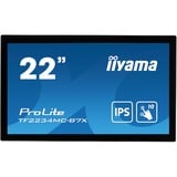 iiyama ProLite TF2234MC-B7X, Affichage public Noir, 54,6 cm (21.5"), 1920 x 1080 pixels, Full HD, LED, 8 ms, Noir