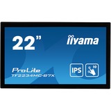 iiyama ProLite TF2234MC-B7X, Affichage public Noir, 54,6 cm (21.5"), 1920 x 1080 pixels, Full HD, LED, 8 ms, Noir