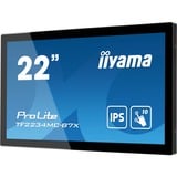 iiyama ProLite TF2234MC-B7X, Affichage public Noir, 54,6 cm (21.5"), 1920 x 1080 pixels, Full HD, LED, 8 ms, Noir