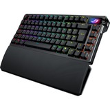 ASUS ROG Azoth Extreme clavier Gaming USB + RF Wireless + Bluetooth QWERTZ Noir Noir, Layout DE, ROG NX Snow, Avec fil &sans fil, USB + RF Wireless + Bluetooth, Clavier mécanique, QWERTZ, LED RGB, Noir
