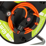 Brennenstuhl Enrouleur de câble de jardin Garant G Bretec IP44, 1 prise, Tambour à câble Noir/Orange