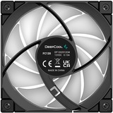 DeepCool FC120, Ventilateur de boîtier Noir/transparent, Connecteur de ventilateur PWM à 3 branches et 4 broches