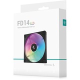 DeepCool FD14 ARGB ventilateur de boîtier Noir, 140 x 140 x 25 mm, PWM, Connecteur de ventilateur PWM à 4 broches