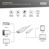 Digitus AK-340102-020-W, Câble Blanc
