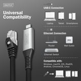 Digitus Câble USB-C 3.2 Gen1 > Ethernet RJ-45, 1Gbit/s, Adaptateur Noir