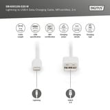 Digitus Câble de données/charge USB 2.0 USB-A > Lightning, certifié MFI Blanc