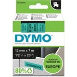 Dymo D1 - Standard Étiquettes - Noir sur vert - 12mm x 7m, Ruban Noir, Noir sur vert, Polyester, Belgique, -18 - 90 °C, DYMO, LabelManager, LabelWriter 450 DUO