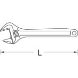 GEDORE Clé à molette réglable, 12", Clé plate Gris foncé