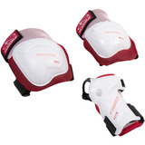 HUDORA Set de protections biomécaniques Comfort, Accessoires rose fuchsia/Blanc