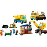 LEGO City - Les camions de chantier et la grue à boule de démolition, Jouets de construction 60391