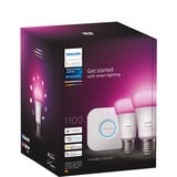 Philips Hue White & Color Ambiance Starter-Set: E27 lampe intelligente A60 pack double, Lampe à LED 