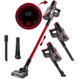 ProfiCare Aspirateur sans fil PC-BS 3136 A, Aspirateur balais Anthracite/Rouge