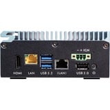 Shuttle Edge PC SPCEL02 , Intel Celeron J6412, 1x HDMI, 2x 2.5G LAN, 1x COM, DIO (4x in, 4x out), 3x USB, 2x M.2, 12-24V, fonctionnement permanent 24/7, montage VESA & DIN-RAIL, Barebone Turquoise, Intel Celeron J6412, 1x HDMI, 2x 2.5G LAN, 1x COM, DIO (4x in, 4x out), 3x USB, 2x M.2, 12-24V, fonctionnement permanent 24/7, montage VESA & DIN-RAIL, 0,46L mini PC, Mini PC type barebone, Intel SoC, BGA 1493, DDR4-SDRAM, SATA