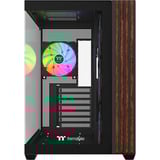 Thermaltake View 380 WS ARGB boîtier midi tower Noir/bois | 2x USB-A | 1x USB-C | RGB | Verre Trempé