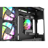 Thermaltake View 380 WS ARGB boîtier midi tower Noir/bois | 2x USB-A | 1x USB-C | RGB | Verre Trempé