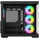 Thermaltake View 380 WS ARGB boîtier midi tower Noir/bois | 2x USB-A | 1x USB-C | RGB | Verre Trempé