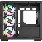 Thermaltake View 380 WS ARGB boîtier midi tower Noir/bois | 2x USB-A | 1x USB-C | RGB | Verre Trempé