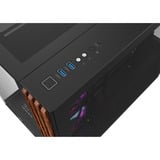 Thermaltake  boîtier midi tower Noir/bois | 2x USB-A | 1x USB-C | RGB | Window