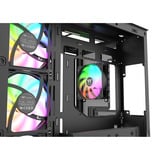 Thermaltake  boîtier midi tower Noir/bois | 2x USB-A | 1x USB-C | RGB | Window