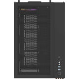 Thermaltake  boîtier midi tower Noir/bois | 2x USB-A | 1x USB-C | RGB | Window