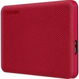 Toshiba Canvio Advance disque dur externe 2000 Go Rouge Rouge, 2000 Go, 2.5", 2.0/3.2 Gen 1 (3.1 Gen 1), Rouge