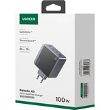 UGREEN Nexode S 100W 4-Port GaN Fast Charger EU gray Ordinateur portable, Téléphone portable, Ordinateur portable, Chargeur électrique, Tablette Gris Secteur Intérieure Intérieure, Secteur, Gris