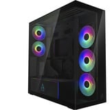 ARCTIC  boîtier midi tower Noir | 2x USB-A | 1x USB-C | RGB | Verre Trempé