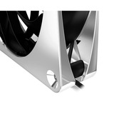 Alphacool Apex Stealth Metal, Ventilateur de boîtier Chrome/Noir, Connecteur PWM à 4 broches pour le ventilateur