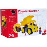 BIG Power-Worker Camion-benne + figurine, Jeu véhicule Jaune/gris