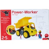 BIG Power-Worker Camion-benne + figurine, Jeu véhicule Jaune/gris