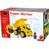 BIG Power-Worker Camion-benne + figurine, Jeu véhicule Jaune/gris