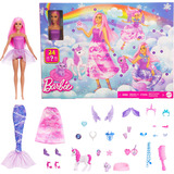  Barbie-Calendrier de l’Avent avec poupée mode et 24 surprises Poupée mannequin, Femelle, 3 an(s), Garçon/Fille, 300 mm, 137 g