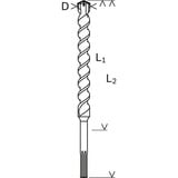 Bosch 2 608 685 870 foret Embout de perçage à spirales 1 pièce(s), Perceuse Perceuse, Marteau perforateur, Embout de perçage à spirales, 2,8 cm, 320 mm, Béton, Maçonnerie, 20 cm