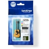 Brother Encre - LC-421XLVAL Value Pack Noir, cyan, magenta, jaune