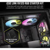 Corsair iCUE LINK RX120 RGB Triple Reconditionné ventilateurs de boîtier Noir, 3 pièces, 120 x 120 x 25 mm, PWM