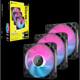 Corsair iCUE LINK RX120 RGB Triple Reconditionné ventilateurs de boîtier Noir, 3 pièces, 120 x 120 x 25 mm, PWM